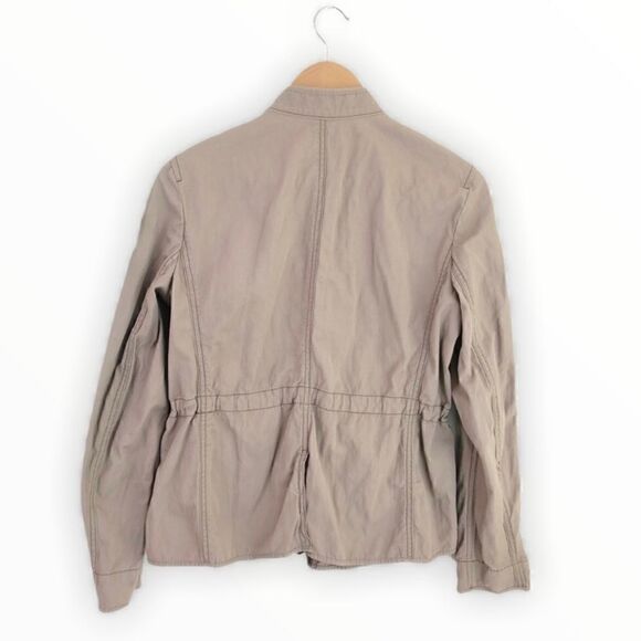 ANN TAYLOR LOFT TAN UTILITY JACKET PARKA SIZE SP - Picture 3 of 11